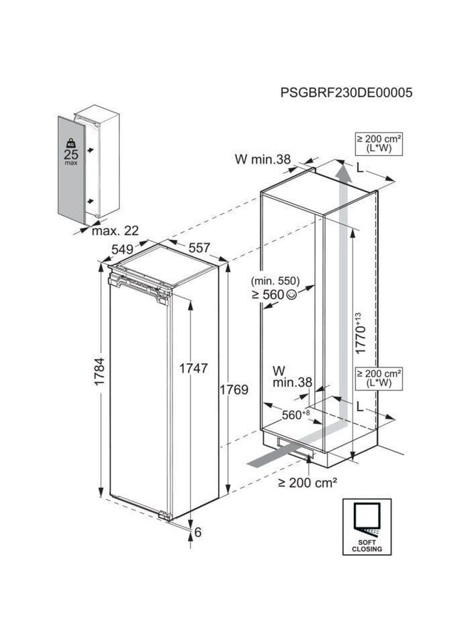 AEG TK6FS181CC | Inbouw koelkast | 178 cm | Label C
