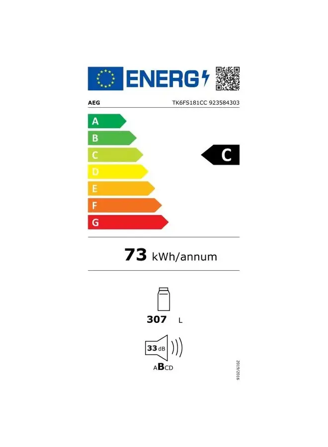AEG TK6FS181CC | Inbouw koelkast | 178 cm | Label C