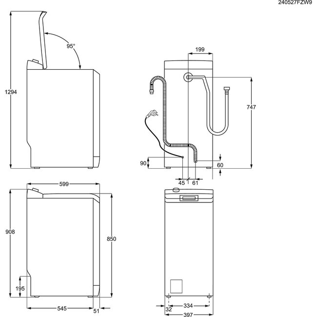AEG LTR6A41460 | Bovenlader | Energielabel A