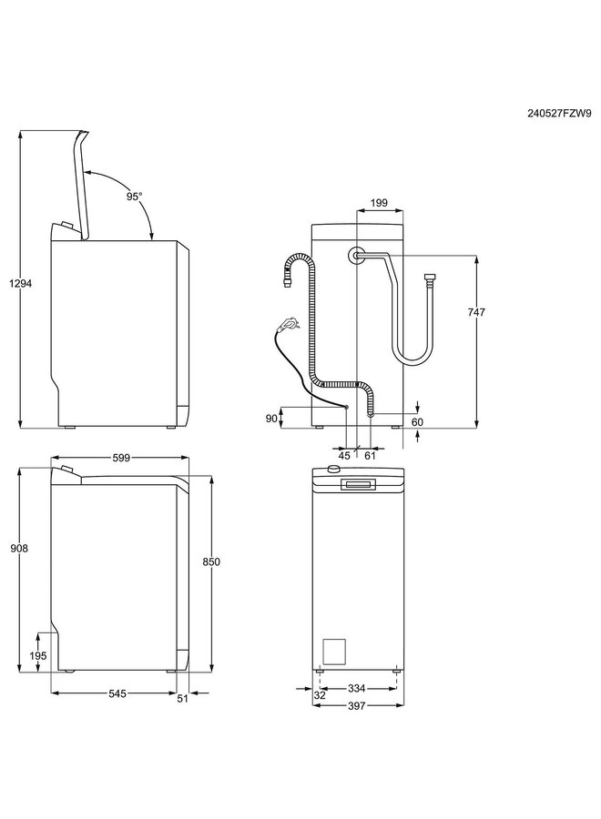 AEG LTR6A41460 | Bovenlader | Energielabel A