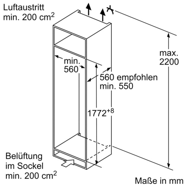 Siemens KI81RADD0 | Inbouw koelkast | 178 cm | Deur op deur
