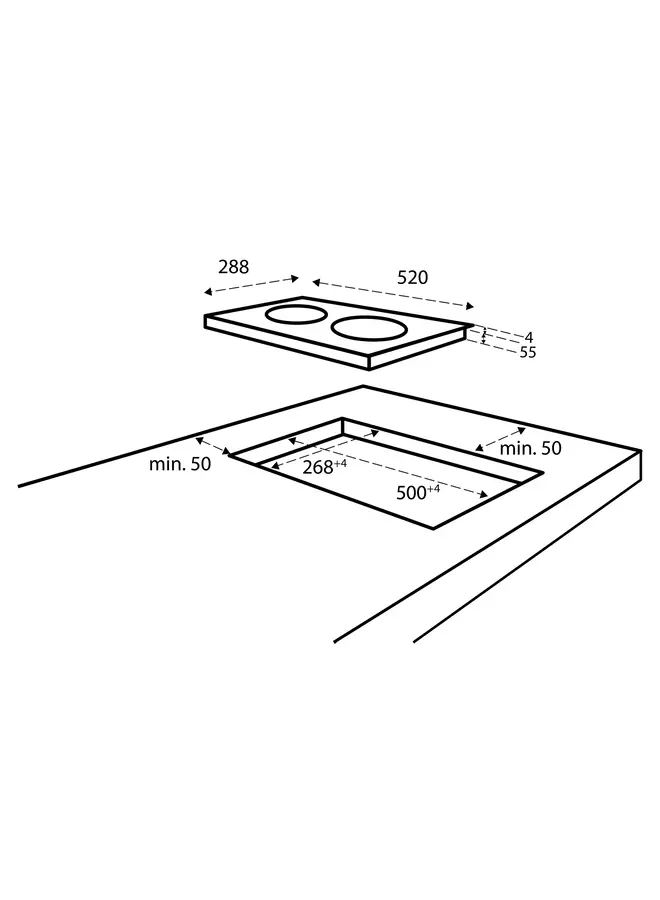 Inventum IKI3008 | Inductiekookplaat 30 cm | 1-fase | 2 pits