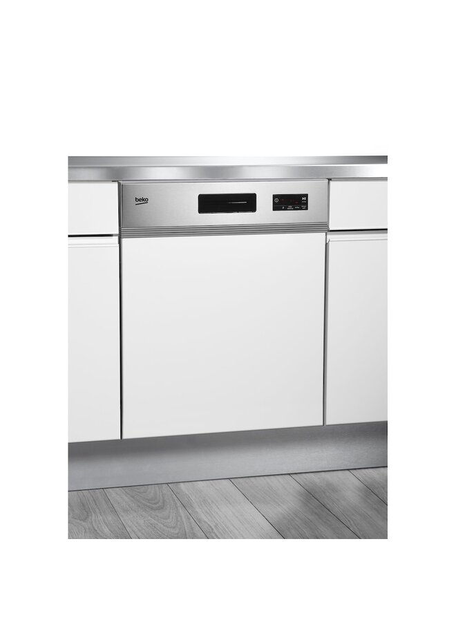 Beko BDSN15O30X | Half geintegreerde vaatwasser | 60 cm | RVS | SelfDry
