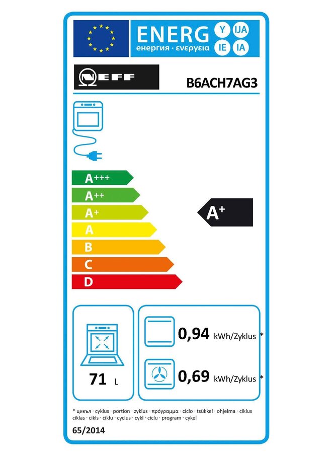 Neff B6ACH7AG3 | Inbouw oven | Graphite-Grey | Slide&Hide