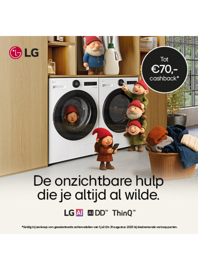 LG F4WX801YB | Wasmachine | Ai | 11 kg | Zwart | A