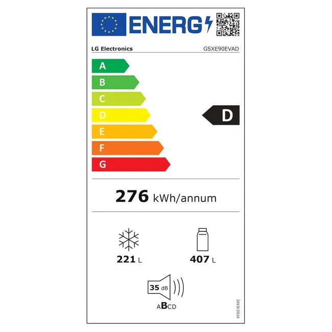 LG GSXE90EVAD | Amerikaanse Koelkast | InstaView | Zwart