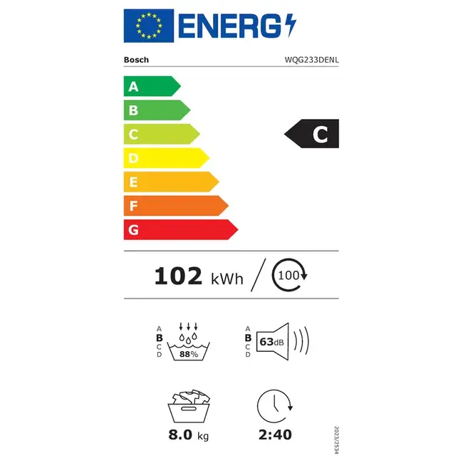Bosch WQG233DENL | Warmtepompdroger | 8 KG | EXCLUSIV