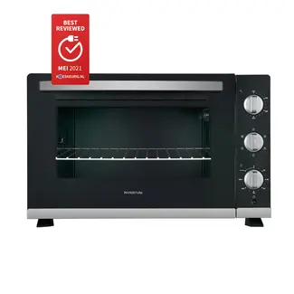 Inventum OV606CS | Vrijstaande Heteluchtoven | Zwart/RVS