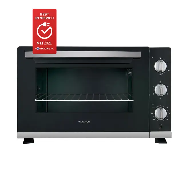Inventum OV606CS | Vrijstaande Heteluchtoven | Zwart/RVS