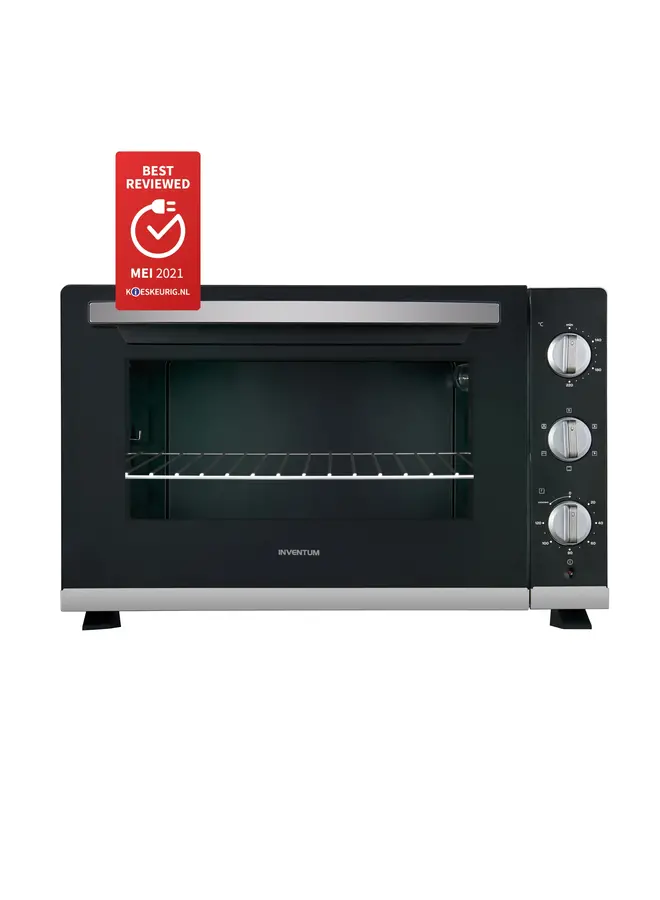 Inventum OV606CS | Vrijstaande Heteluchtoven | Zwart/RVS