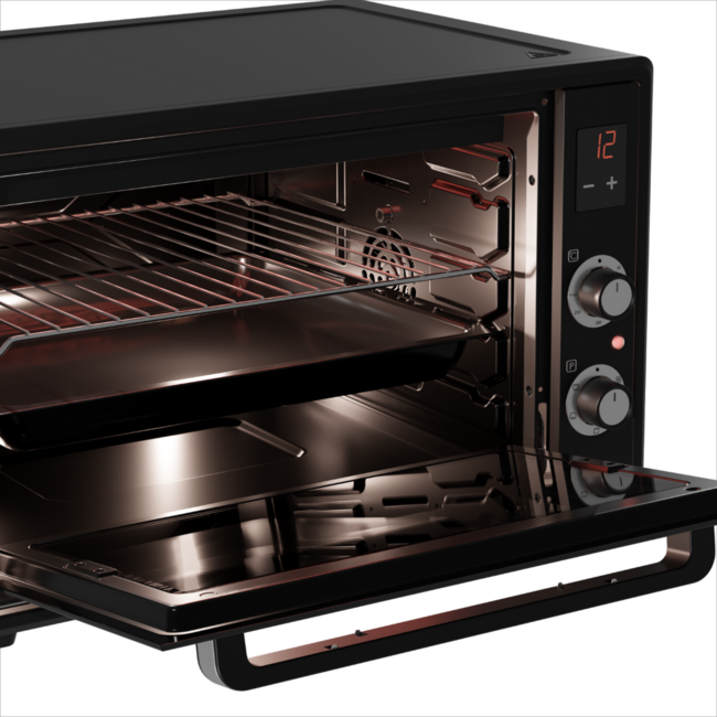 Wiggo WMO-E657 (B) | Vrijstaande oven | Zwart