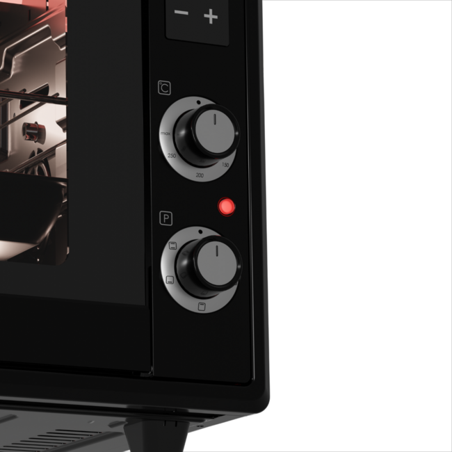 Wiggo WMO-E657 (B) | Vrijstaande oven | Zwart