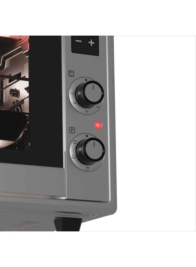 Wiggo WMO-E657 (X) | Vrijstaande heteluchtoven | RVS