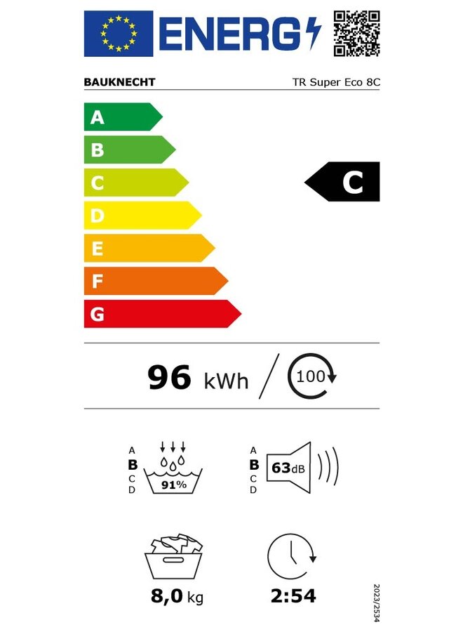 Bauknecht TR SUPER ECO 8C | Warmtepompdroger | 8 kg
