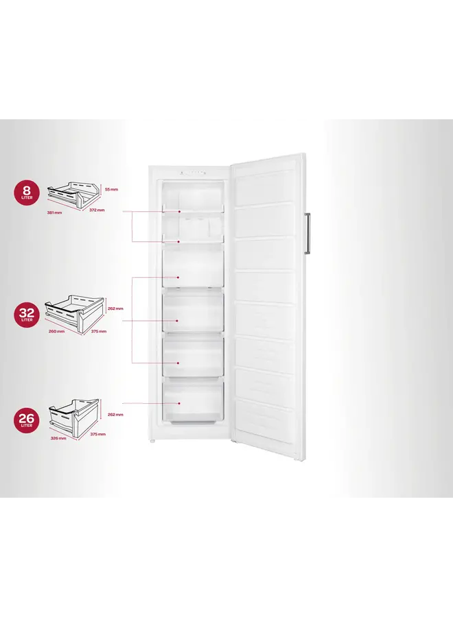 Inventum VR1682W vrieskast | Nofrost | 204 liter