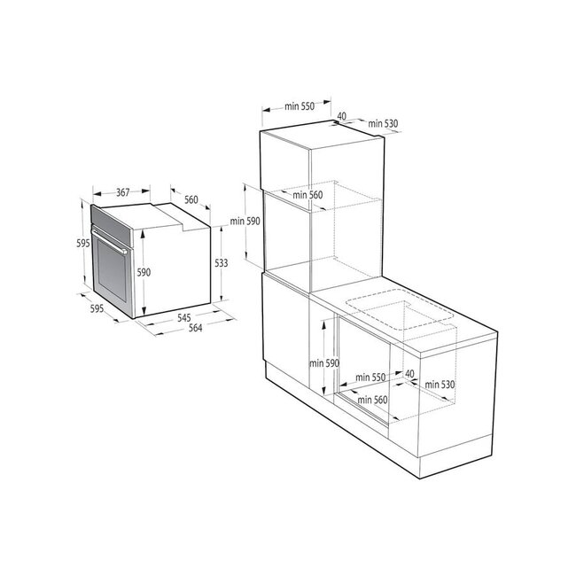 Gorenje BOS6737E13BGOT | Inbouw oven | Aqua Clean | Zwart