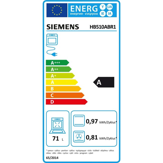Siemens HB510ABR1 | Inbouw oven | 60 cm