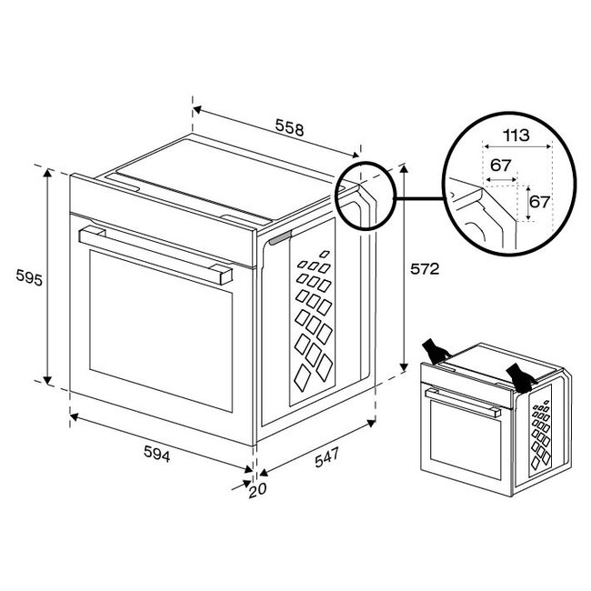 Beko BBIE17300B | inbouw oven | 60 cm | Zwart