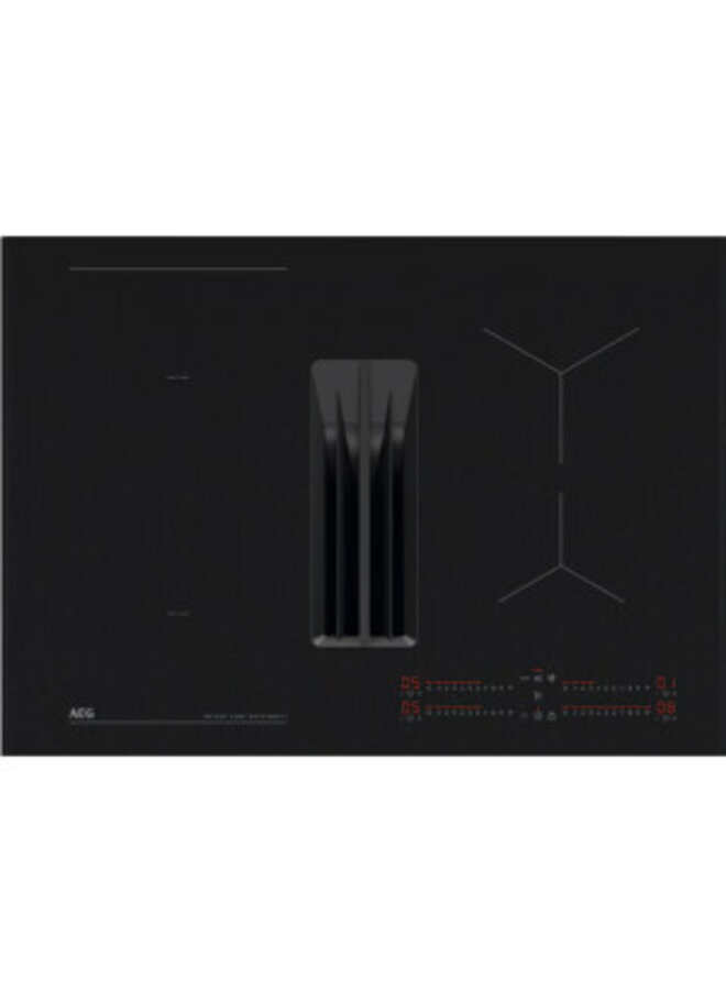 AEG XUB6845IS | Inductie kookplaat met afzuiging | 80 cm | SaphirMatt