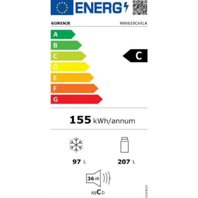 Gorenje NRK619CAXL4 koelvriescombinatie NoFrost