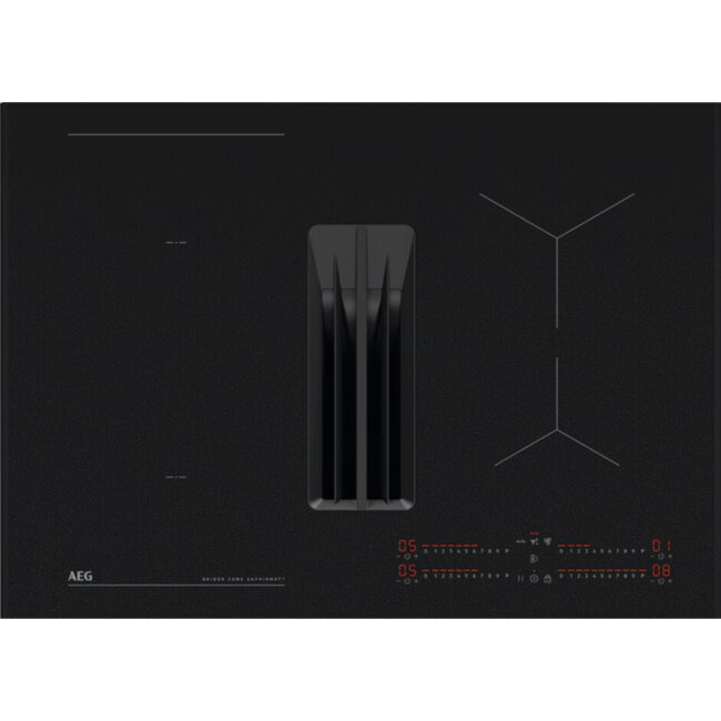 AEG XUB6845AS | Inductie kookplaat met afzuiging 80 cm | SaphirMatt