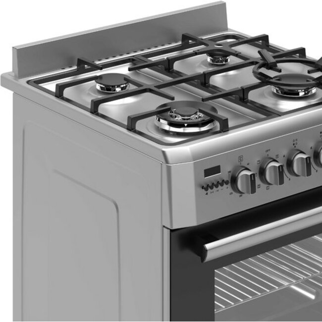 Wiggo WO-E639R (XX) | Gasfornuis | RVS | 60 cm