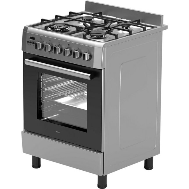 Wiggo WO-E639R (XX) | Gasfornuis | RVS | 60 cm