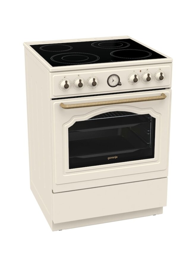 Gorenje GECS6B70CL | Keramisch fornuis | Retro Beige