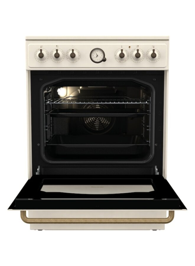 Gorenje GECS6B70CL | Keramisch fornuis | Retro Beige