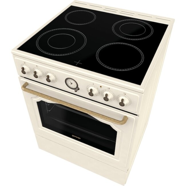 Gorenje GECS6B70CL | Keramisch fornuis | Retro Beige