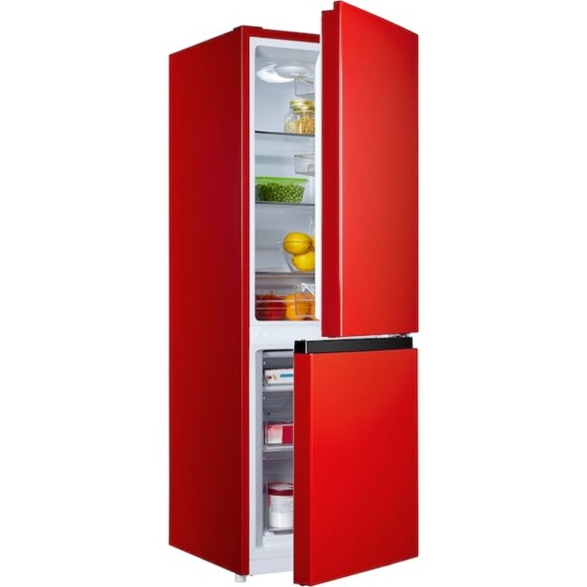 Hanseatic HKGK14349DR | koelvriescombinatie | Rood | 143 cm