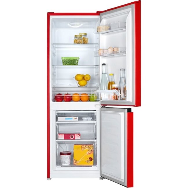 Hanseatic HKGK14349DR | koelvriescombinatie | Rood | 143 cm