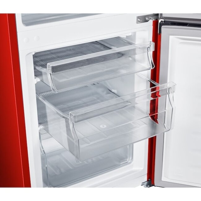 Hanseatic HKGK14349DR | koelvriescombinatie | Rood | 143 cm