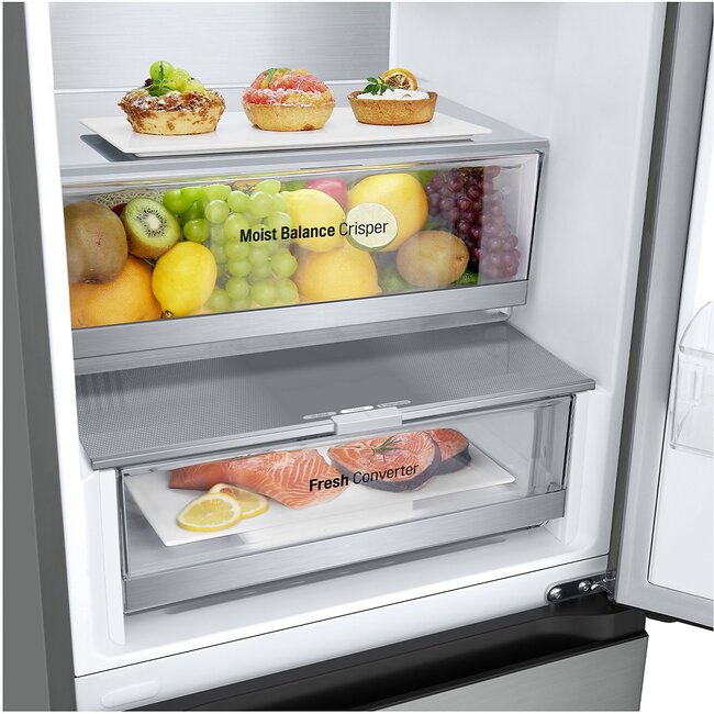 LG GBV5250CPY | Koelvriescombinatie | Total NoFrost | RVS