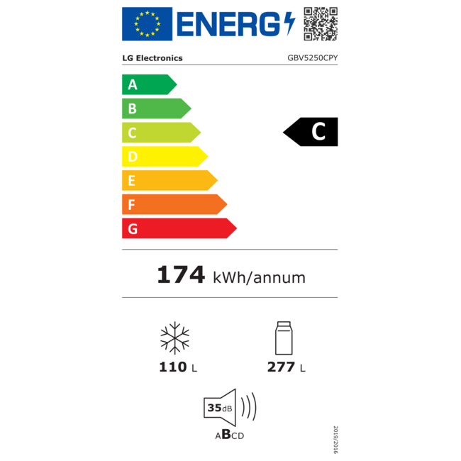 LG GBV5250CPY | Koelvriescombinatie | Total NoFrost | RVS