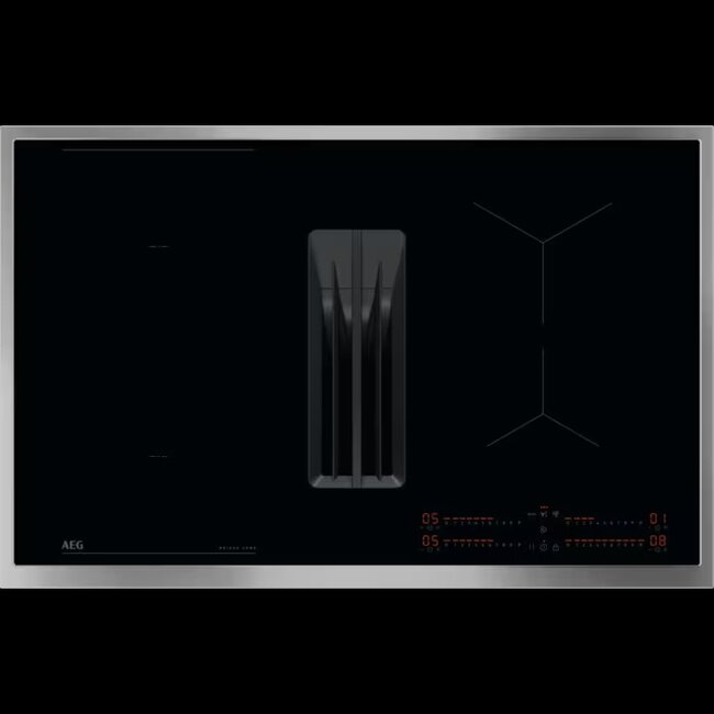 AEG OCH84B03XB | Inductie kookplaat met afzuiging | 80 cm