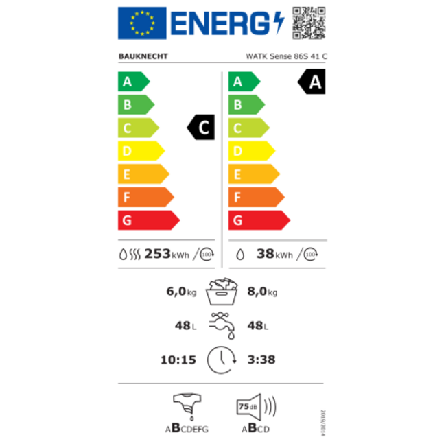 Bauknecht  WATK Sense 86S 41 C | Wasdroogcombinatie