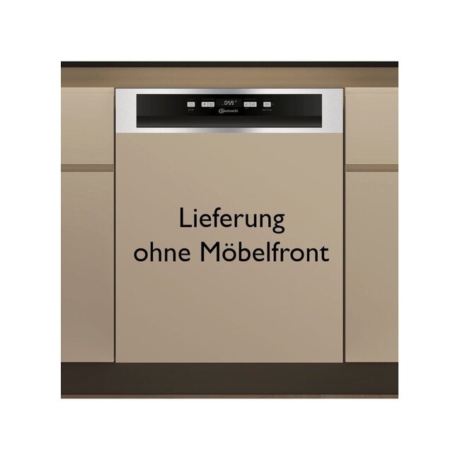 Bauknecht B0B D641A X | Half geintegreerde vaatwasser | RVS | AutoDeur | C
