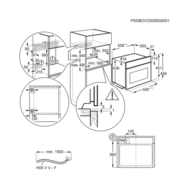 AEG CS9900B inbouw combi stoom oven | 45 cm | ProAssist