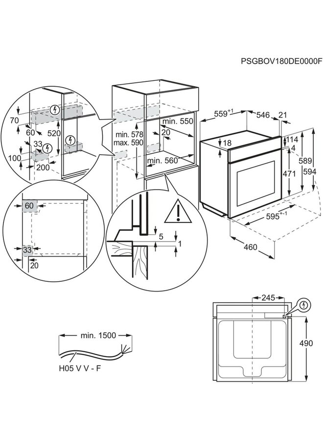 AEG BS7900T |Inbouw combi stoom oven | 60 cm | SteamPro