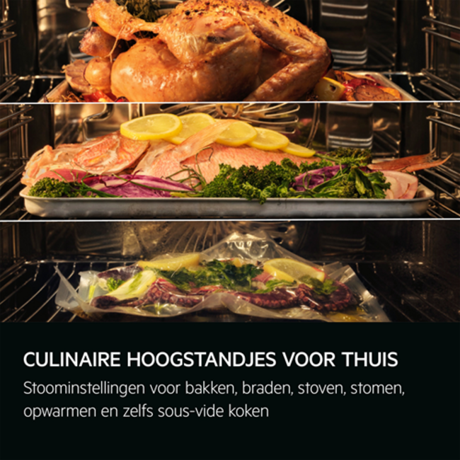 AEG BS7900T |Inbouw combi stoom oven | 60 cm | SteamPro