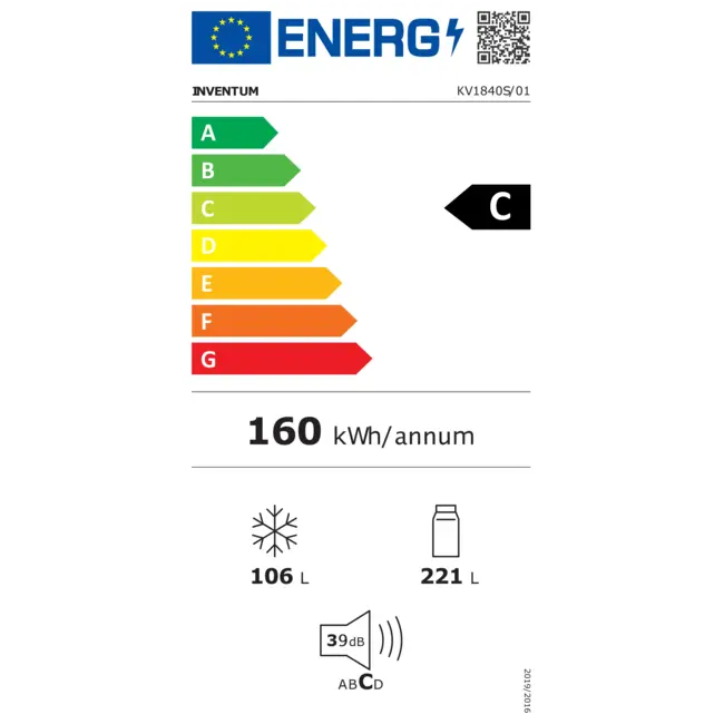 Inventum KV1840S | koelvriescombinatie | NoFrost | RVS