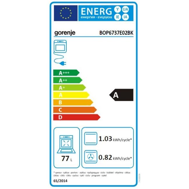 Gorenje BOP6737E02BK | inbouw oven | 60 cm | Pyrolyse