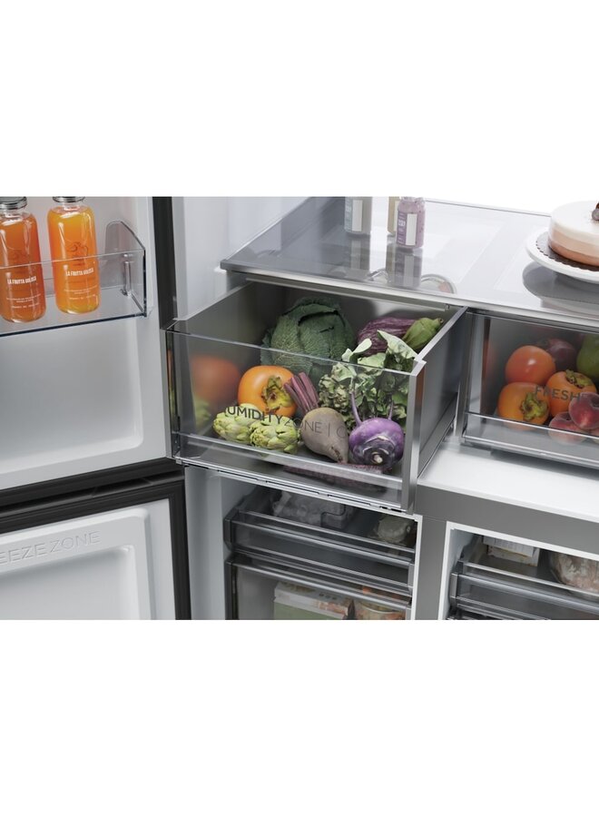 Haier HCR79F19CNMD | Amerikaanse koelkast | 4 deurs | Zwart