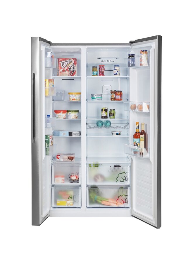 Hisense RS677N4BIE | Amerikaanse koelkast | RVS