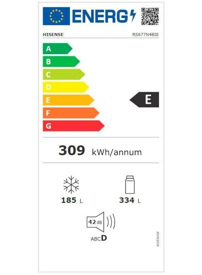 Hisense RS677N4BIE | Amerikaanse koelkast | RVS