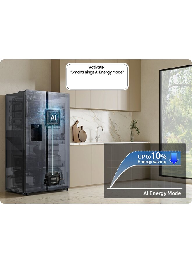 Samsung RS80F66KBFEF Amerikaanse koelkast | Zwart Mat | Wifi