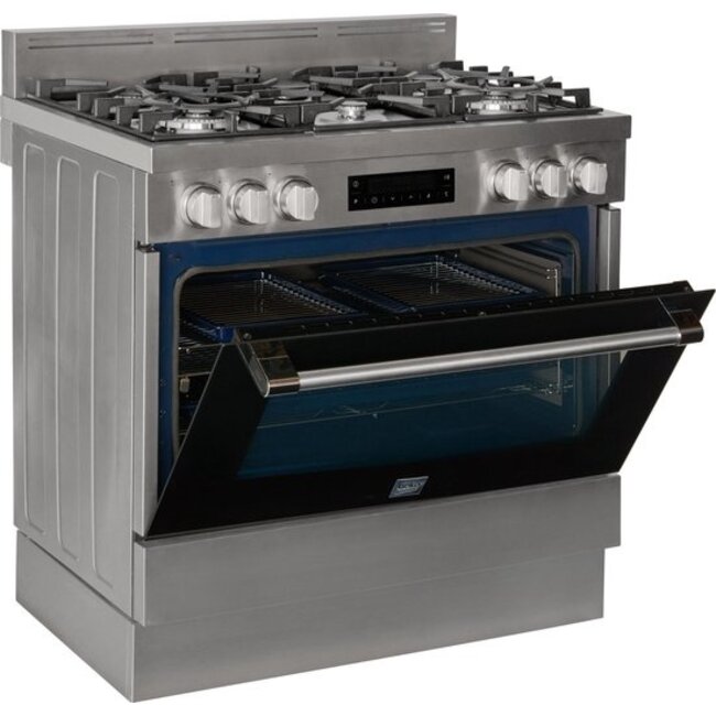 Beko BFC918GMXNL - 90 cm Gasfornuis - RVS/Zwart