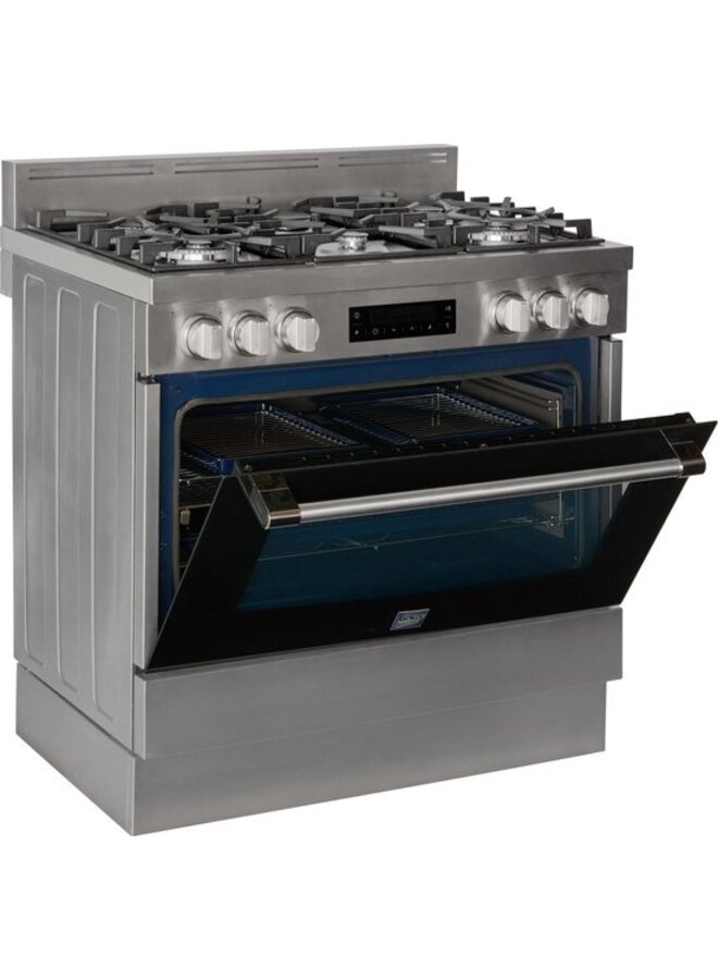 Beko BFC918GMXNL - 90 cm Gasfornuis - RVS/Zwart