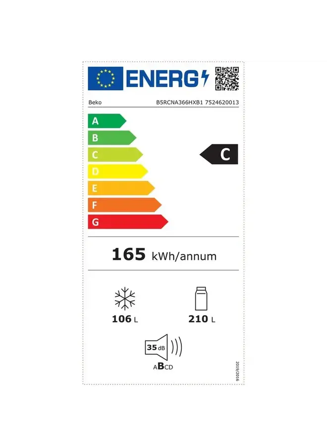 Beko B5RCNA346HXB | Koelvriescombinatie | RVS | NoFrost